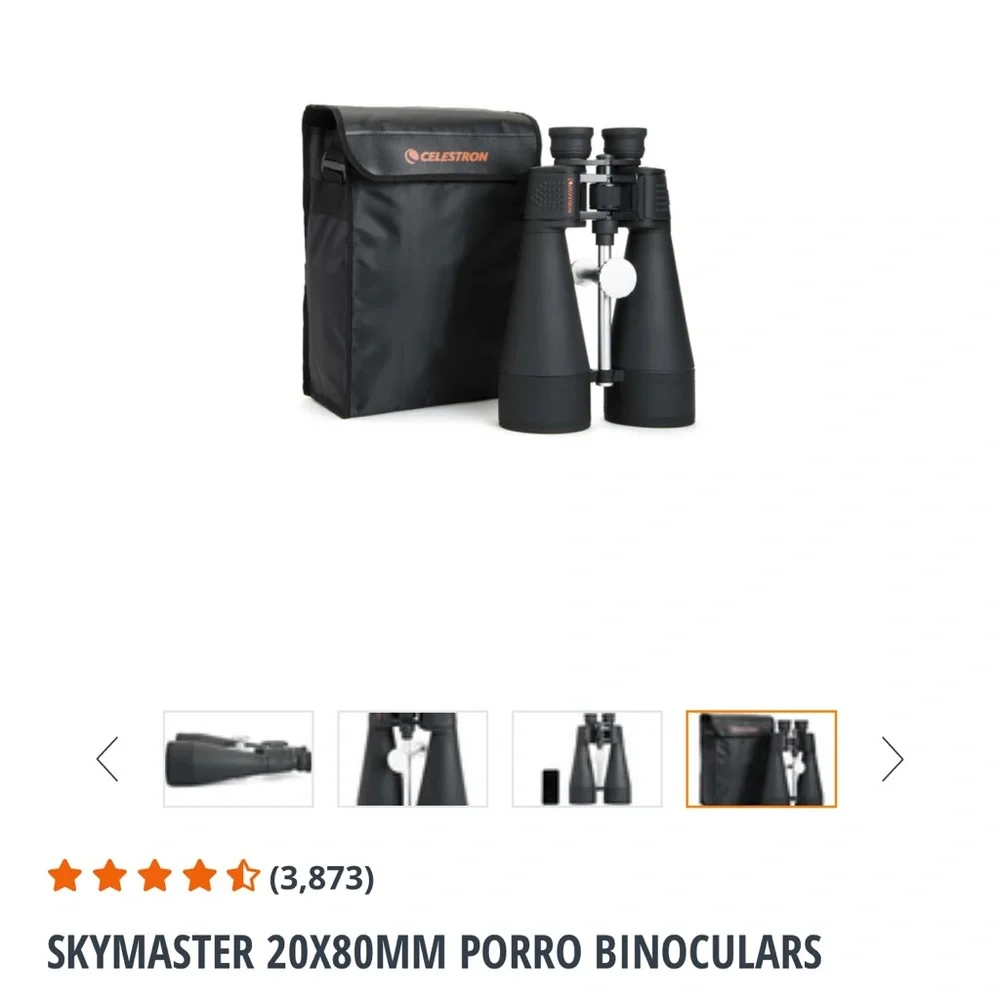 Black 20x80 Binoculars